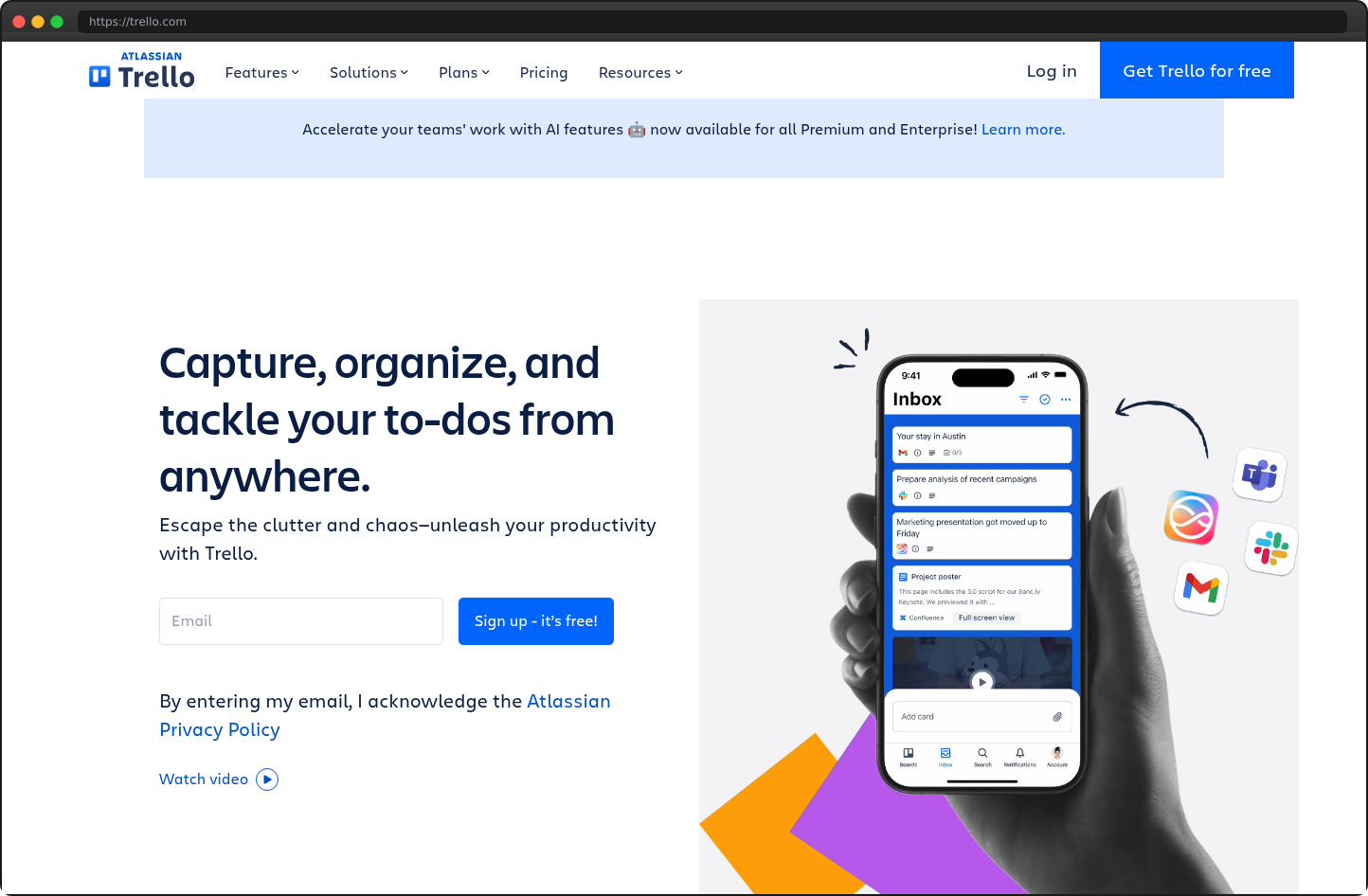 Screenshot of trello.com
